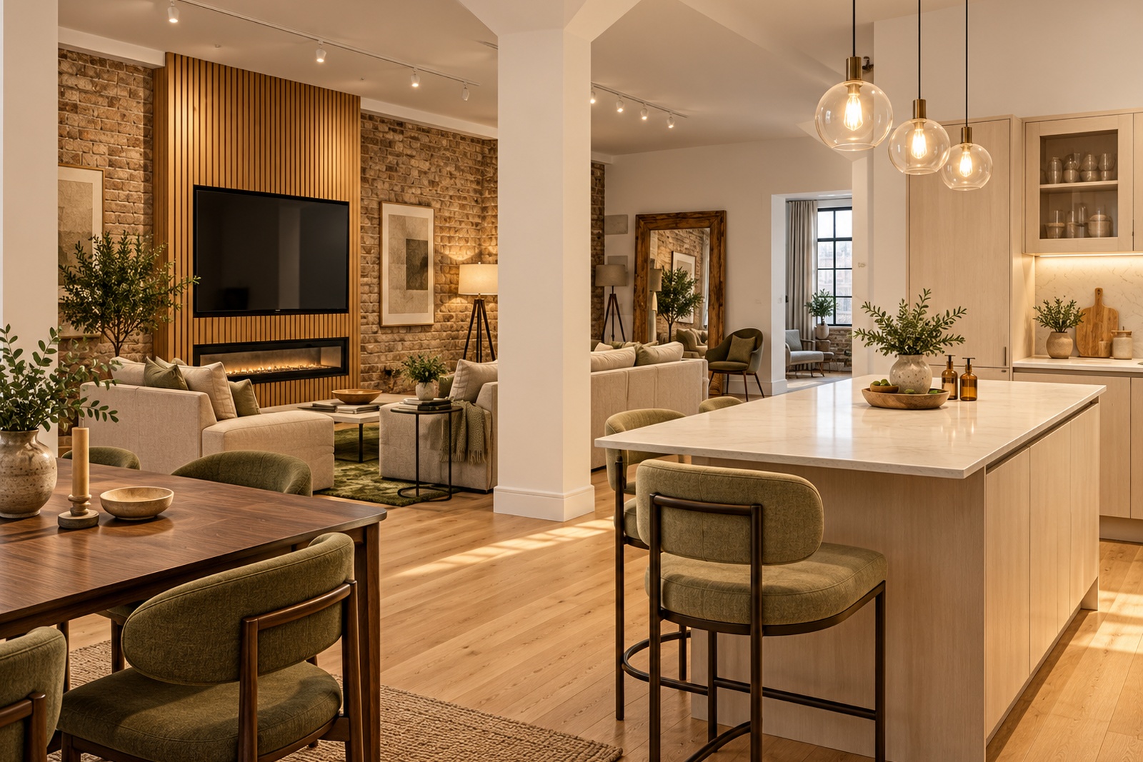 Tobacco Dock open-plan living room